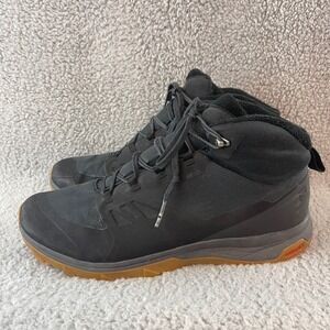 Salomon Outsnap CSWP Mens Size 11 Black Gum Waterproof Hiking Trail Boots 409220